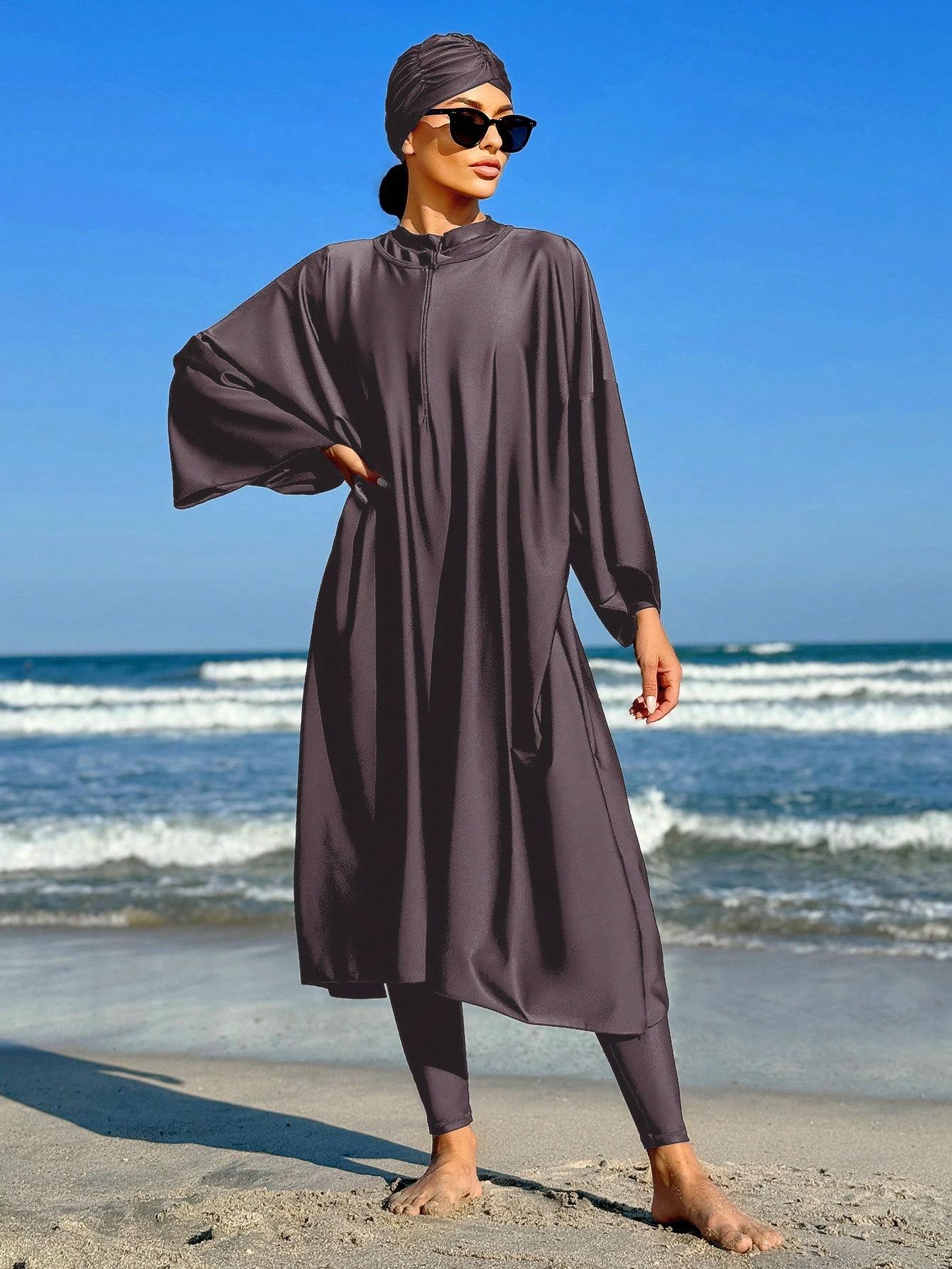 SHEIN DWUCZĘŚCIOWY STRÓJ KĄPIELOWY CZEPEK S09__M