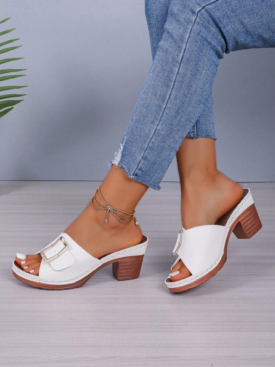 SHEIN BIAŁE KLAPKI OBCAS S06__40,5