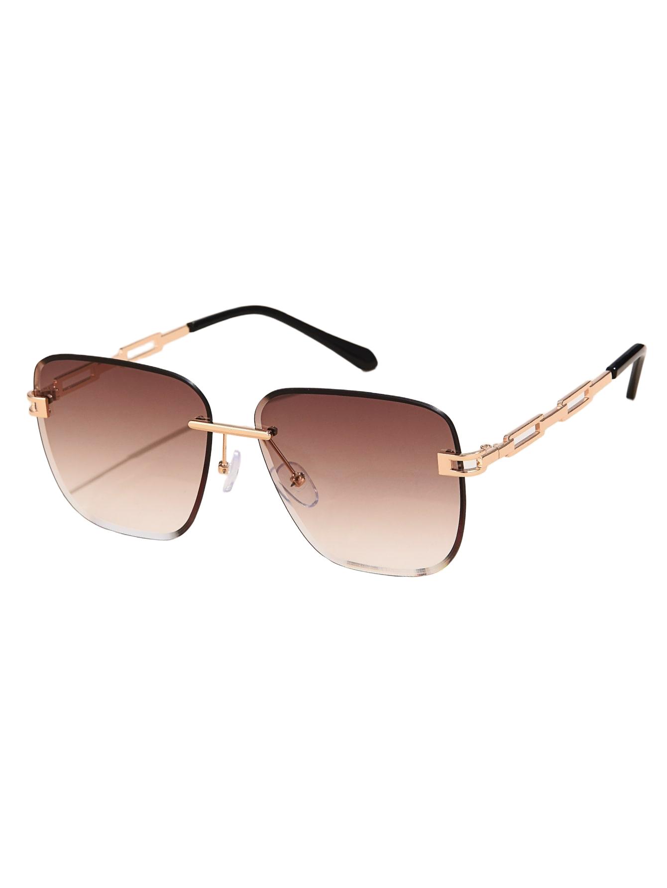 SHEIN BRĄZOWE OKULARY PRZECIWSŁONECZNE S07