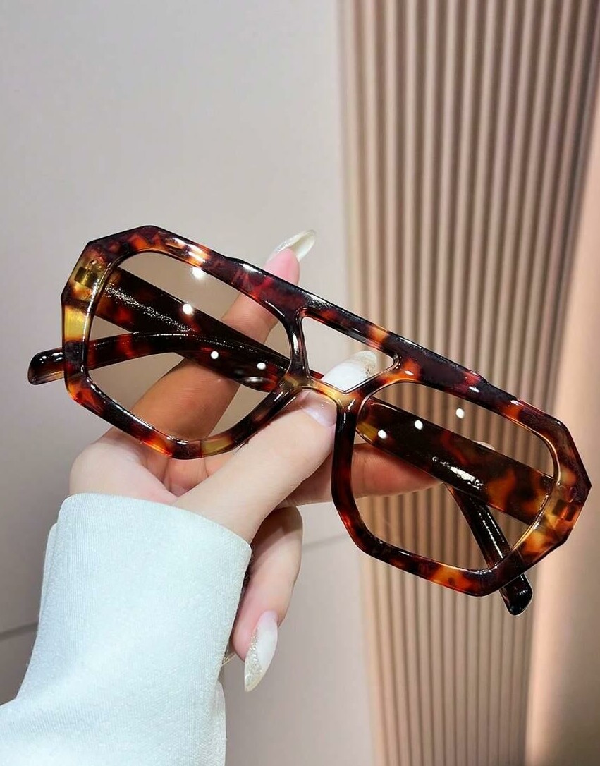 SHEIN OKULARY PRZECIWSŁONECZNE ANIMAL PRINT S07