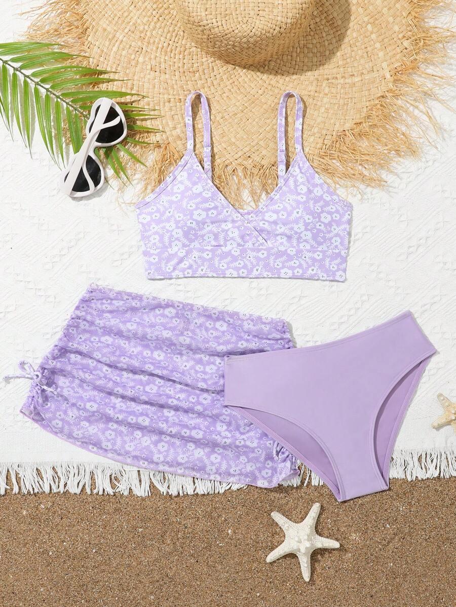 SHEIN DWUCZĘŚCIOWY STRÓJ KĄPIELOWY PAREO KOMPLET S09__160