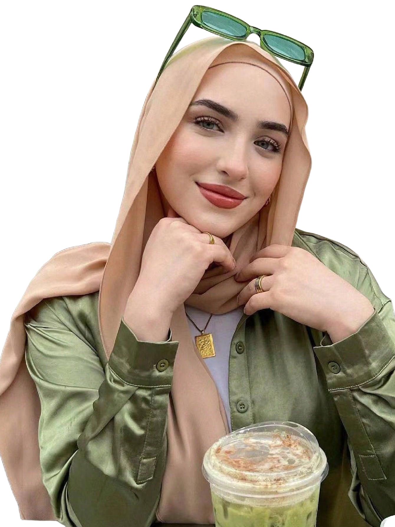 SHEIN BEŻOWA CHUSTA NA GŁOWĘ S07