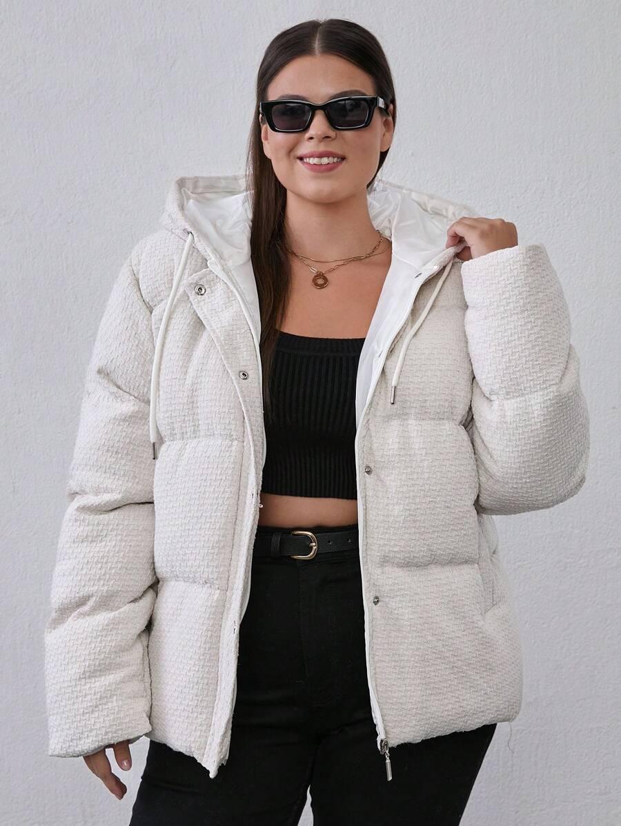 SHEIN KREMOWA KURTKA Z KAPTUREM ZAMEK W01__48