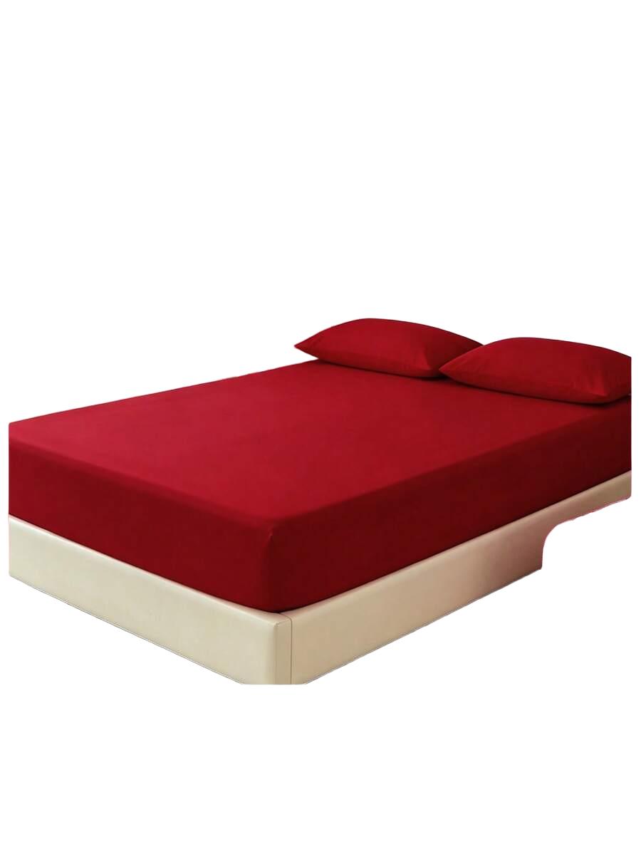 SHEIN CZERWONE PRZEŚCIERADŁO Z GUMKĄ S07__160X200CM