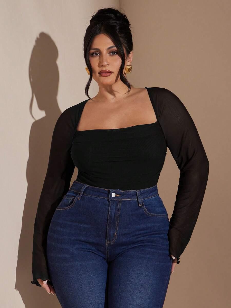 SHEIN CZARNE BODY DŁUGI RĘKAW S06__46