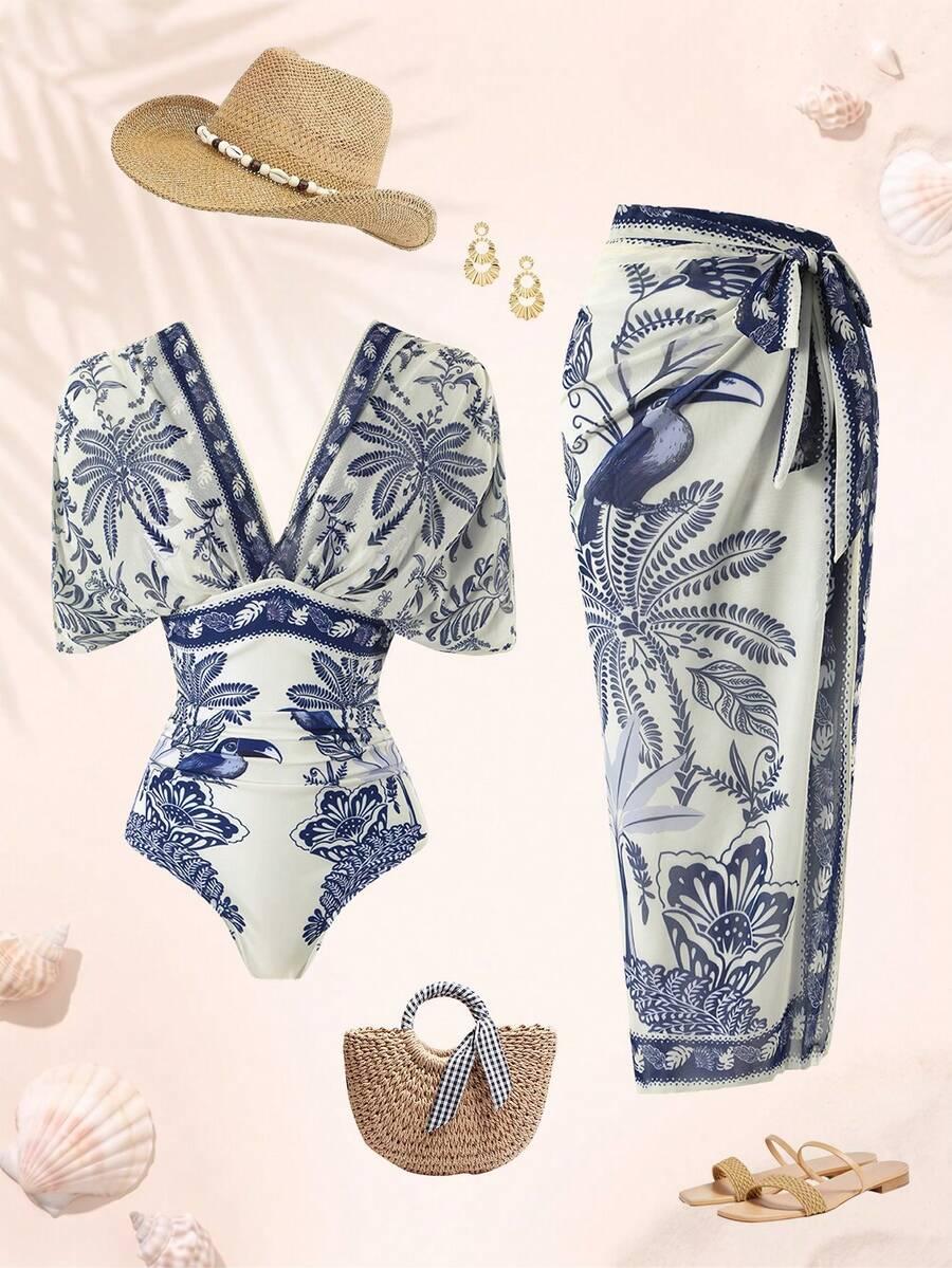 SWIM OASIS JEDNOCZĘŚCIOWY STRÓJ KĄPIELOWY PAREO KOMPLET S09__XL