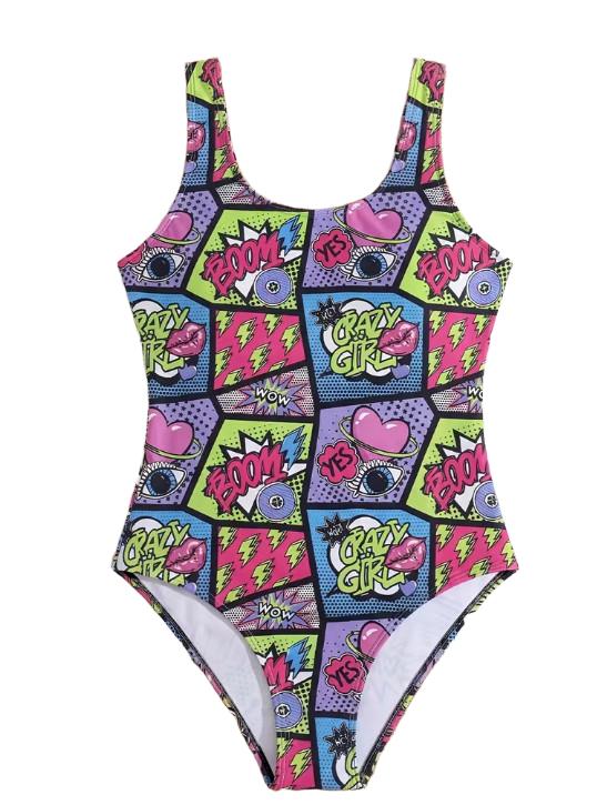 SHEIN JEDNOCZĘŚCIOWY STRÓJ KĄPIELOWY NADRUK PK01__XL