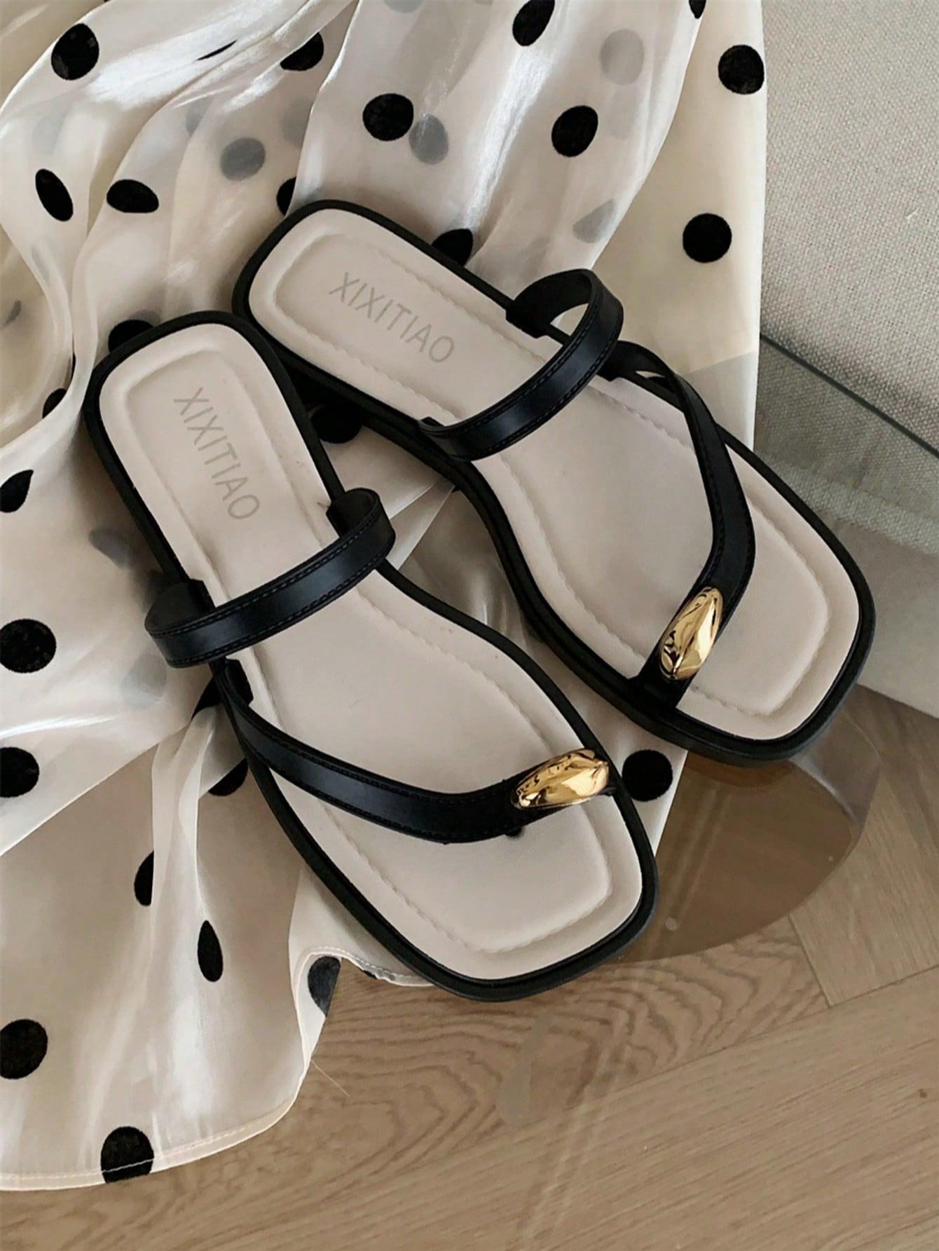 SHEIN CZARNE KLAPKI CASUAL S06__37,5-38