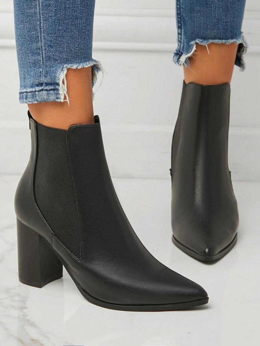 SHEIN CZARNE BOTKI SZPIC OBCAS W01__40