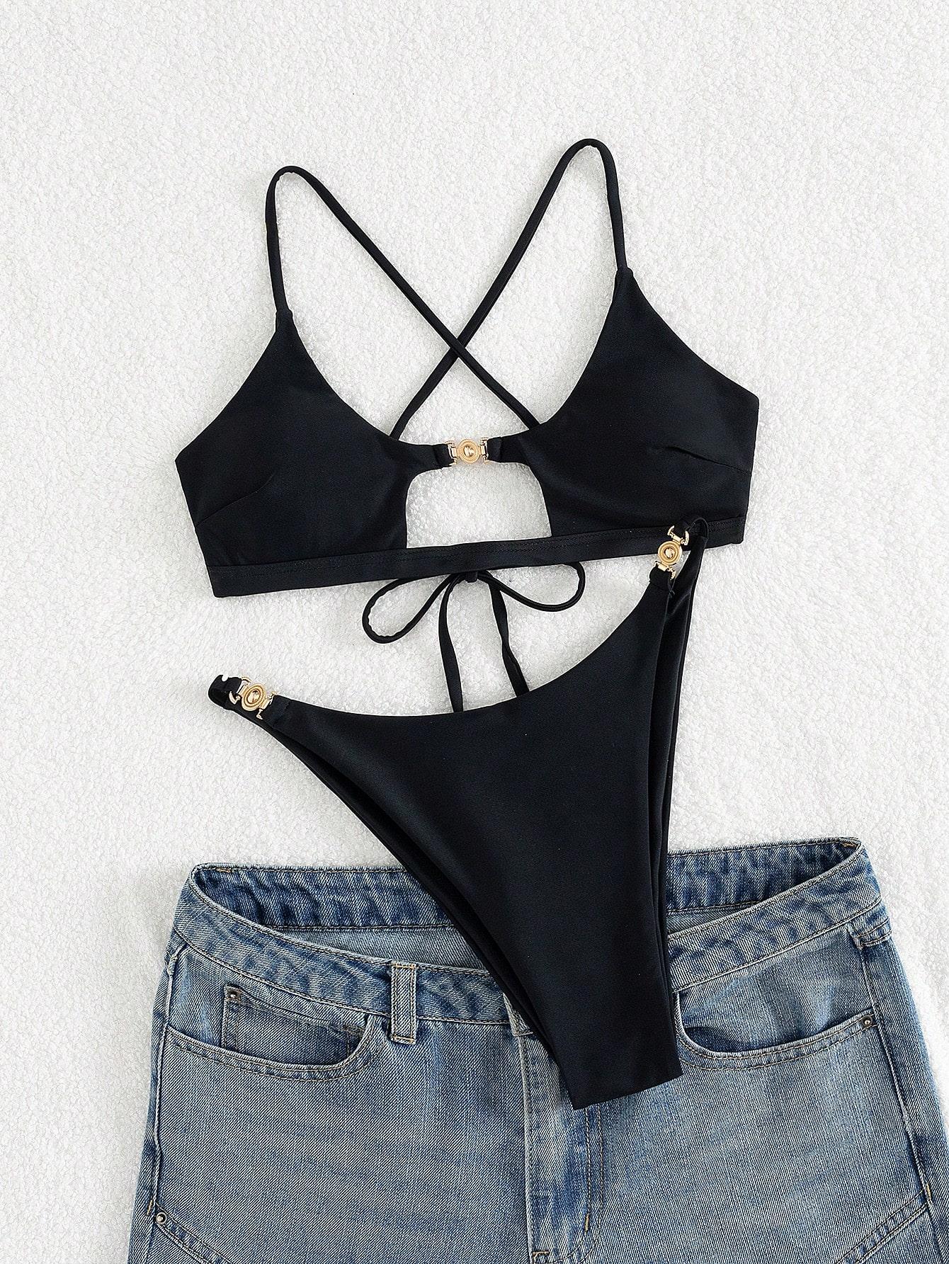 SHEIN DWUCZĘŚCIOWY STRÓJ KĄPIELOWY S09__XS