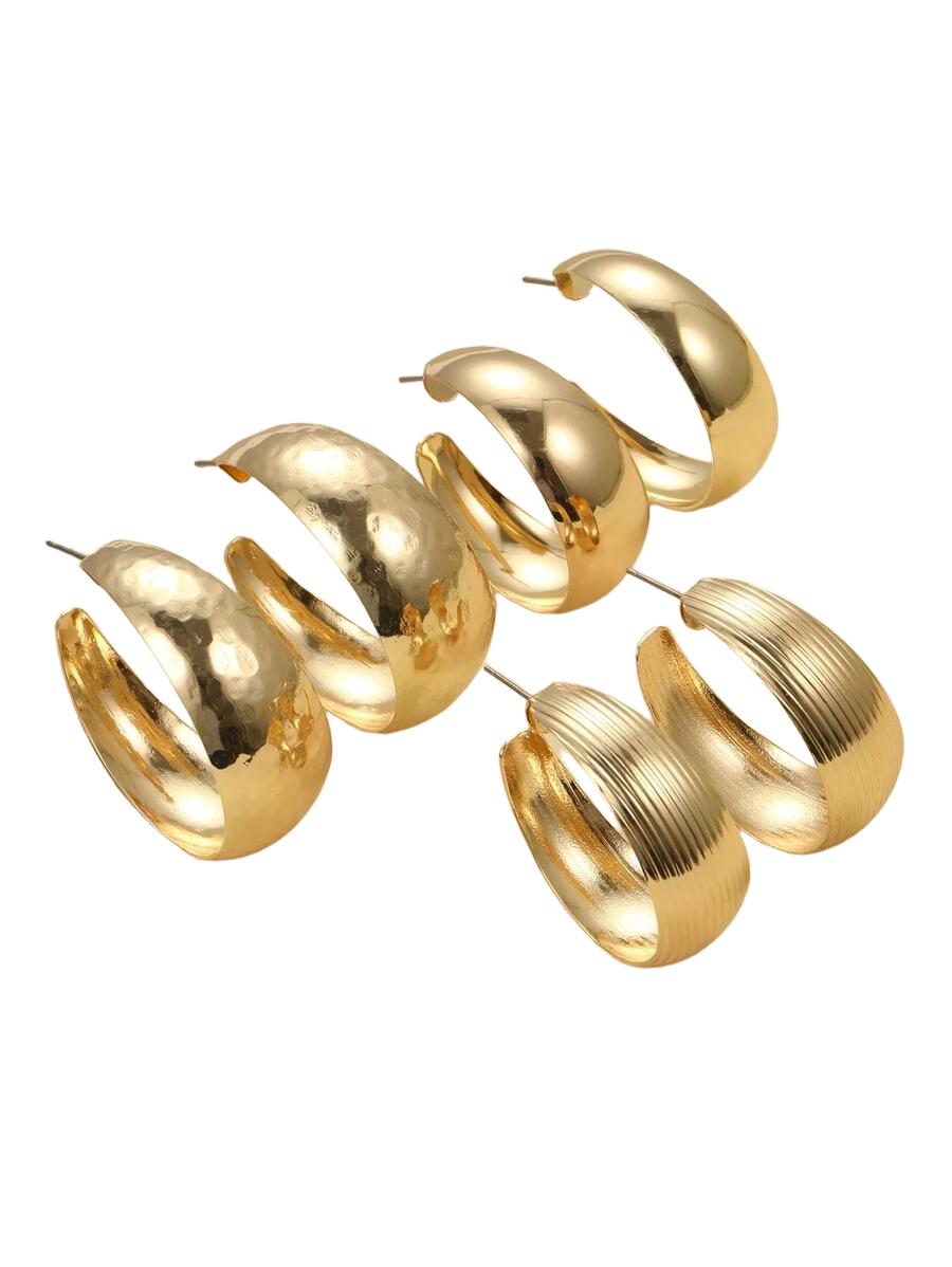 SHEIN KOLCZYKI KOŁA 3-PACK S07