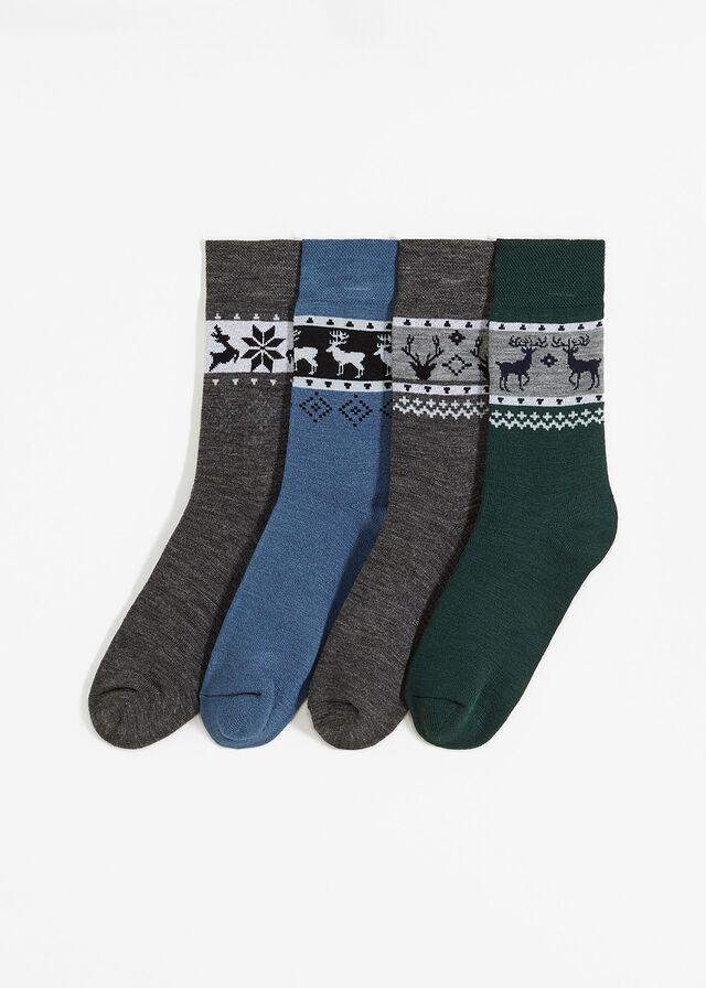 ŚWIĄTECZNE OCIEPLANE SKARPETKI 4-PACK BDD__39