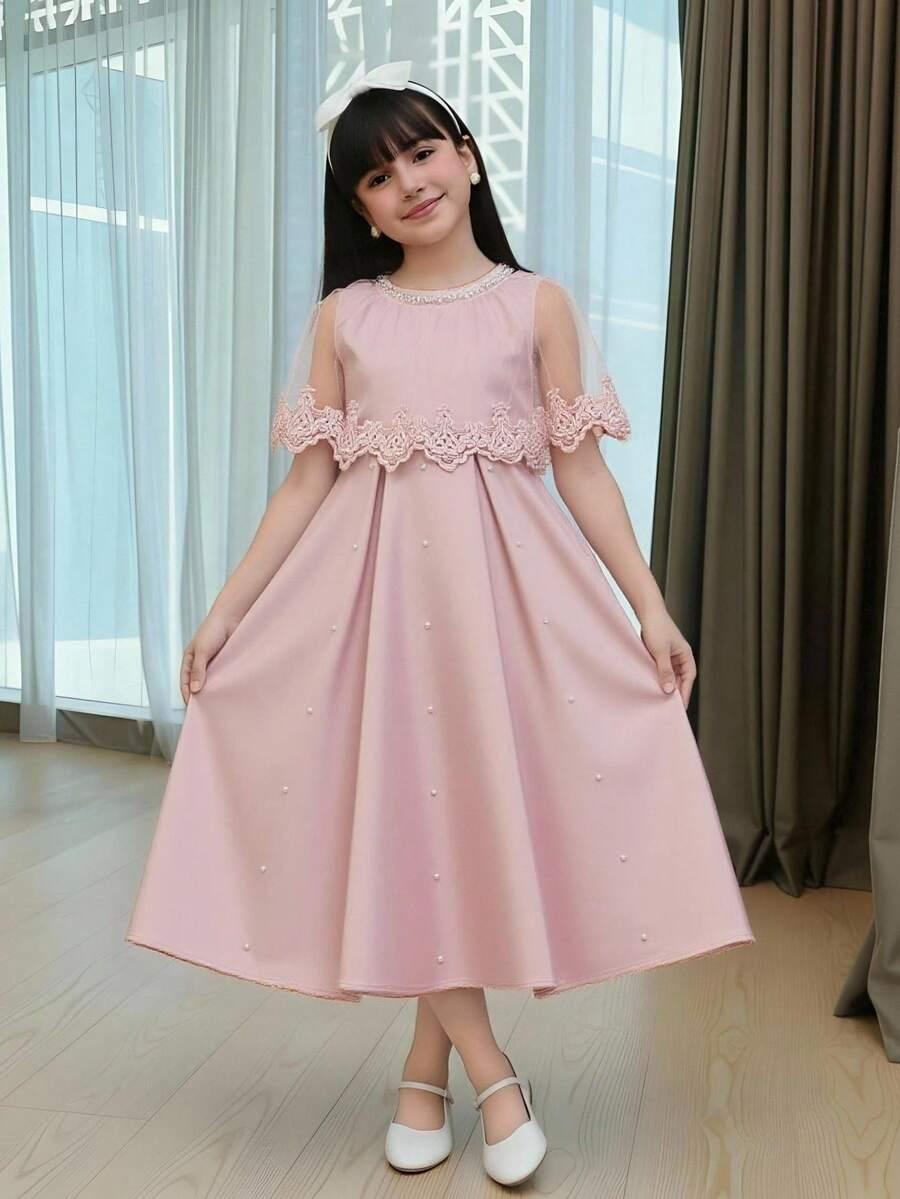 SHEIN RÓŻOWA MIDI SUKIENKA S09__122-128