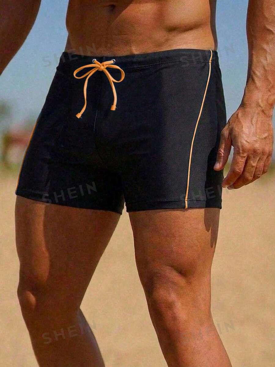 MANFINITY CZARNE KĄPIELÓWKI WIĄZANIE S09__M