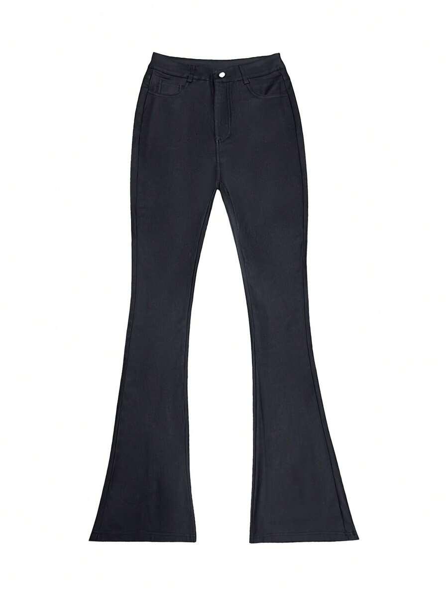 SHEIN CZARNE SPODNIE IMITACJA SKÓRY S06__46