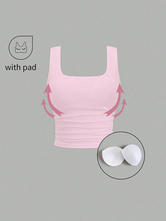 SHEIN RÓŻOWA TOP MARSZCZENIE S06__XS