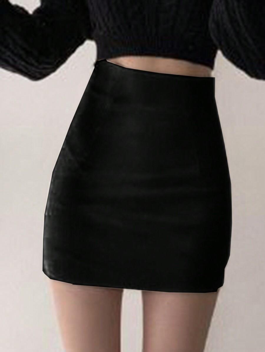 SHEIN CZARNA MINI SPÓDNICA S06__XS