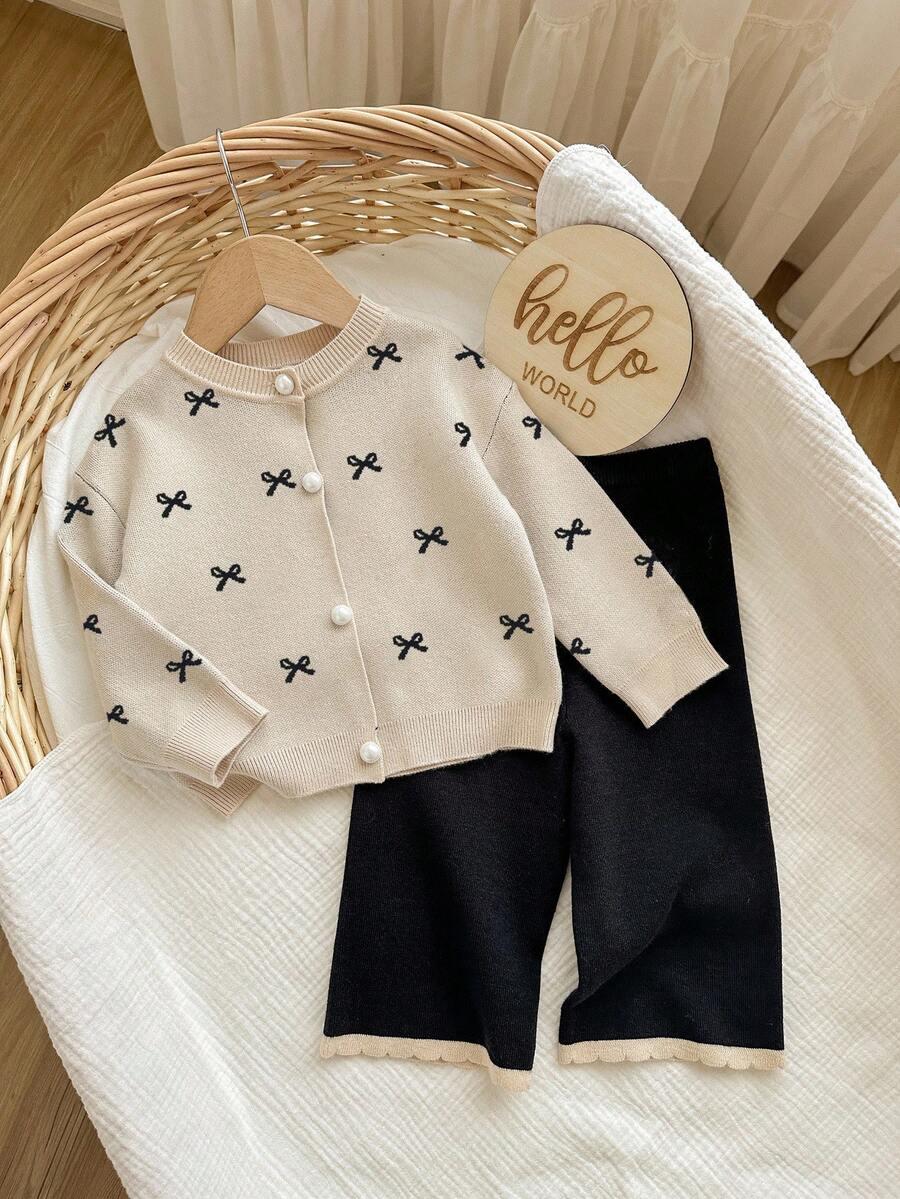 SHEIN DZIANINOWY KOMPLET SWETER SPODNIE