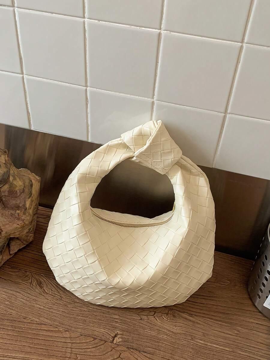 SHEIN BEŻOWA PLECIONA TOREBKA S07__18X30CM