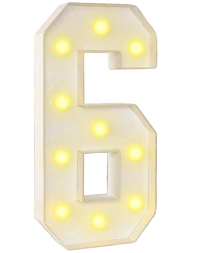 SHEIN LAMPA LICZBA "6" S07__70X38