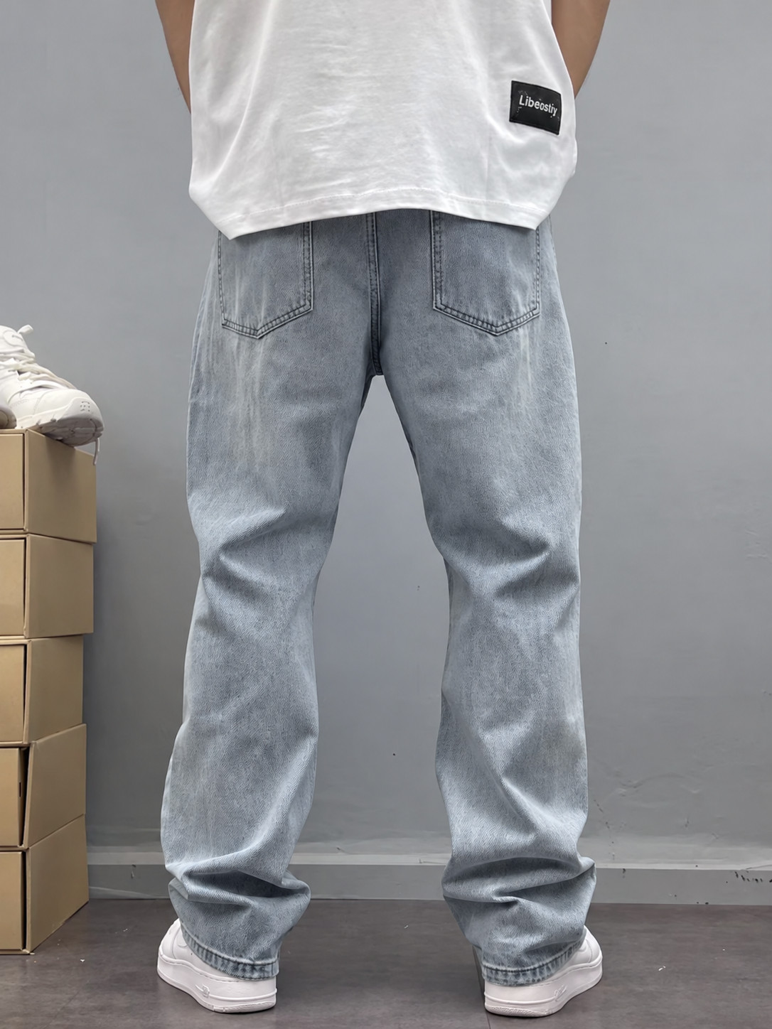 SHEIN SPODNIE JEANS PRZETARCIA PK01__146/152