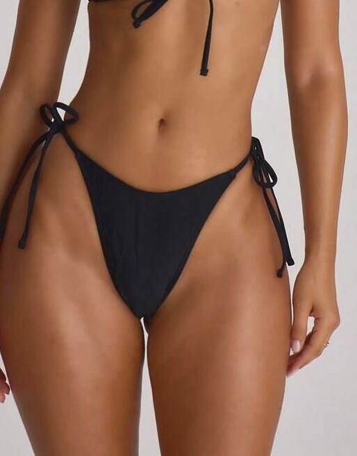 MUSERA CZARNY DÓŁ OD BIKINI WIĄZANIE S09__XL