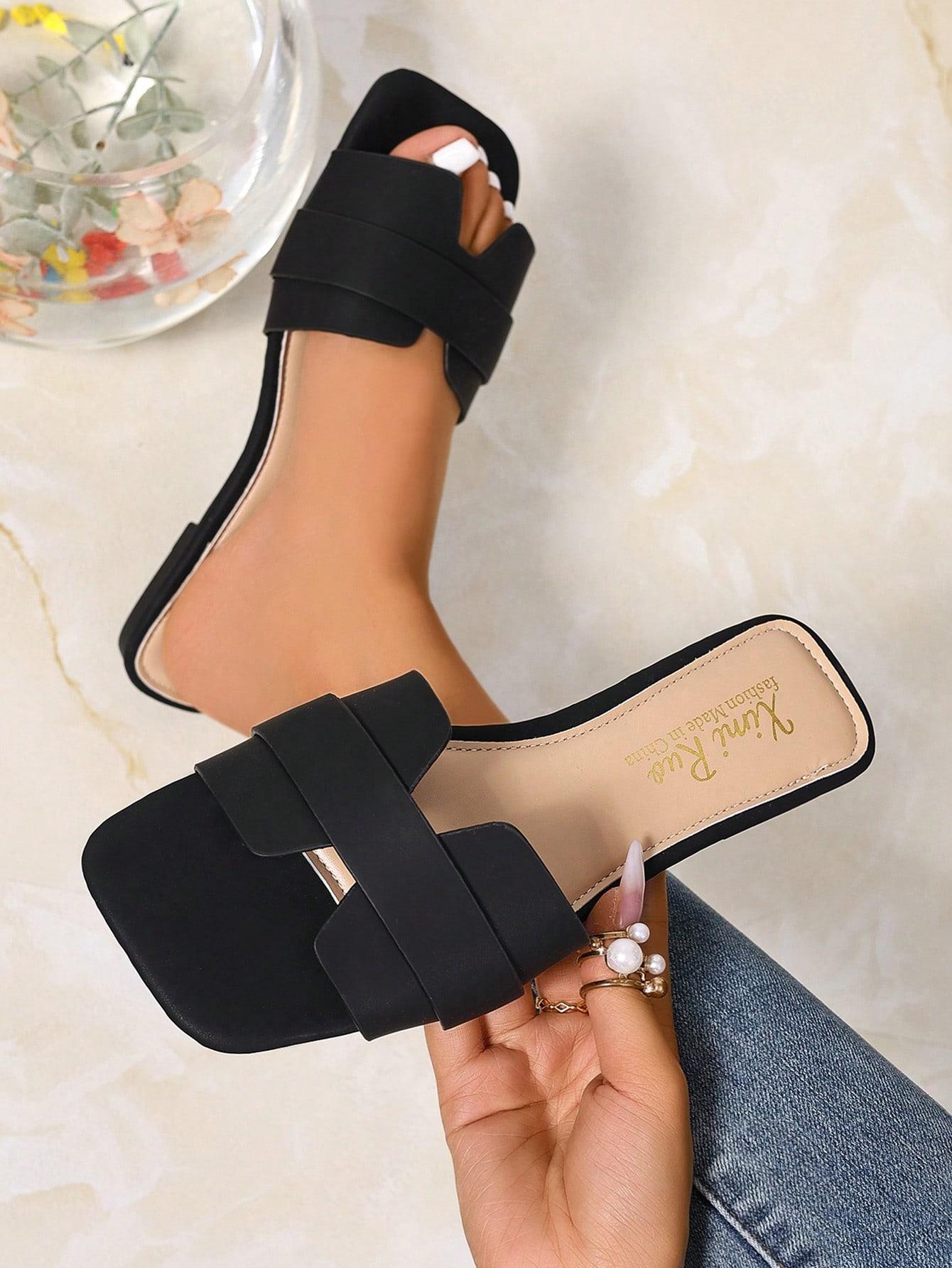 XIMI RUO CZARNE KLAPKI CASUAL S06__40,5