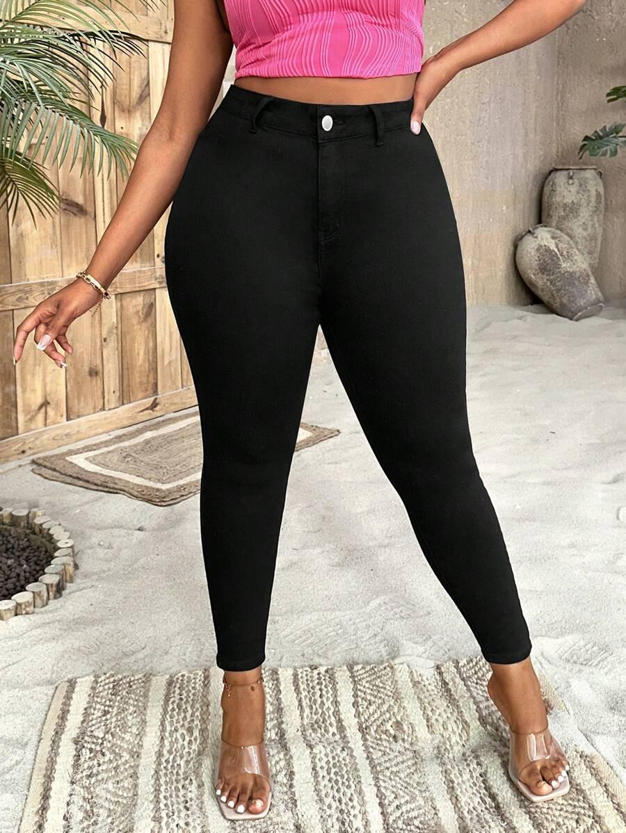 SHEIN CZARNE SPODNIE JEANS S06__50