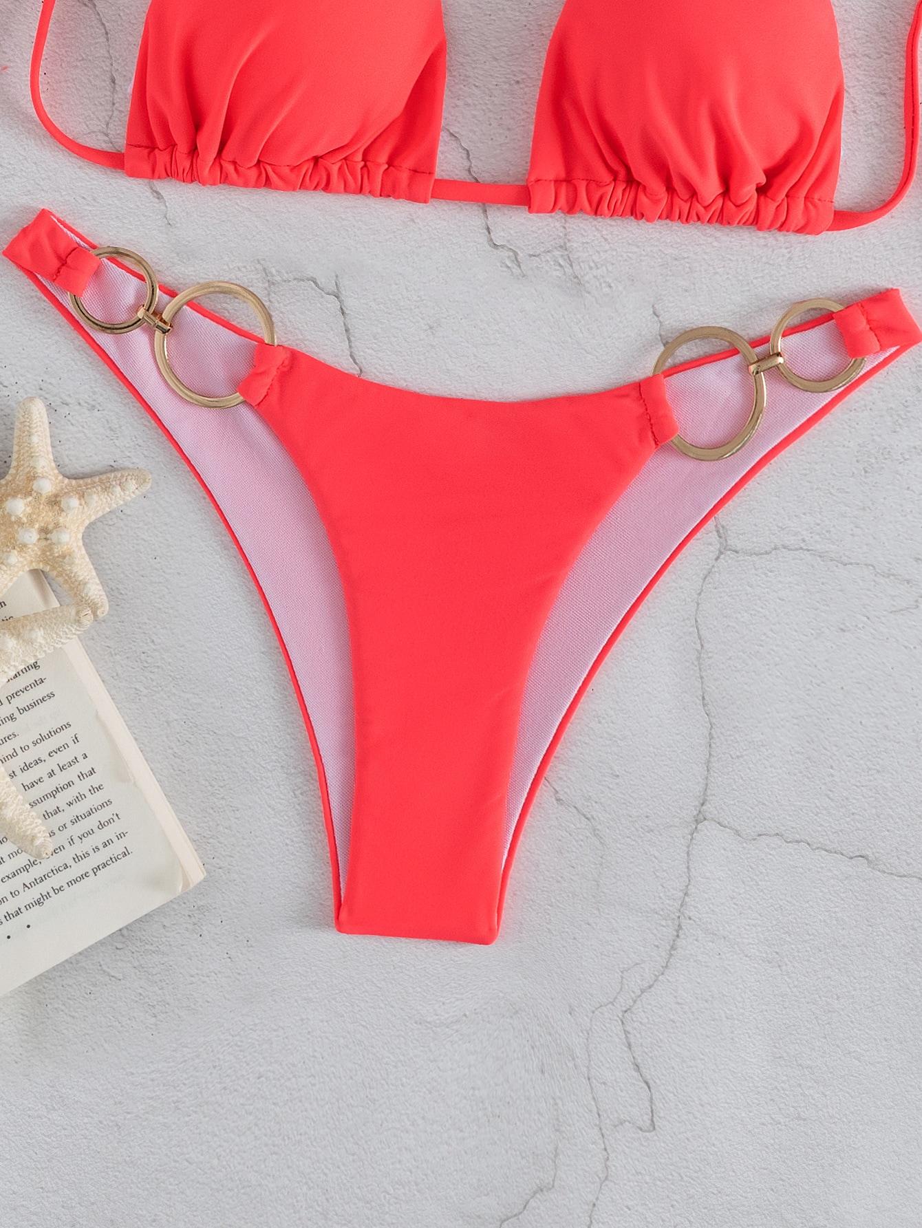 SHEIN DÓŁ OD BIKINI ZDOBIENIE S06__XL