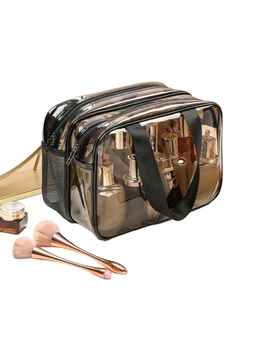 SHEIN CZARNA KOSMETYCZKA ZAMEK S07__26X16
