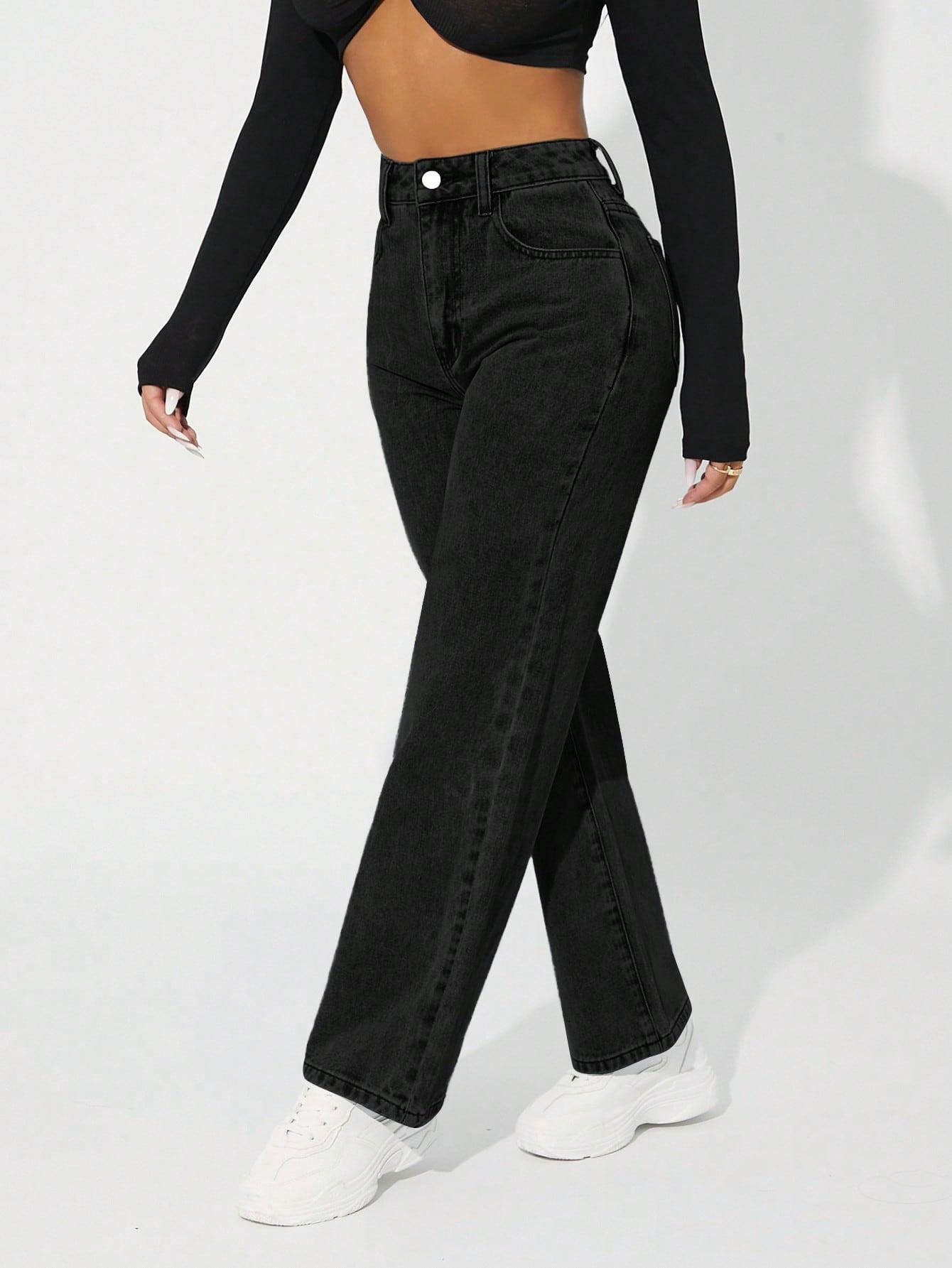SHEIN CZARNE SPODNIE JEANS S06__M