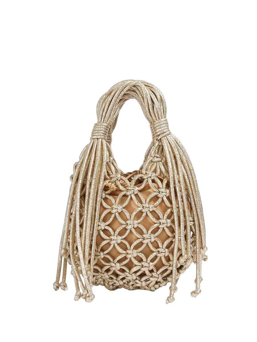 SHEIN ZŁOTA TOREBKA POŁYSK S07__18X3X22CM