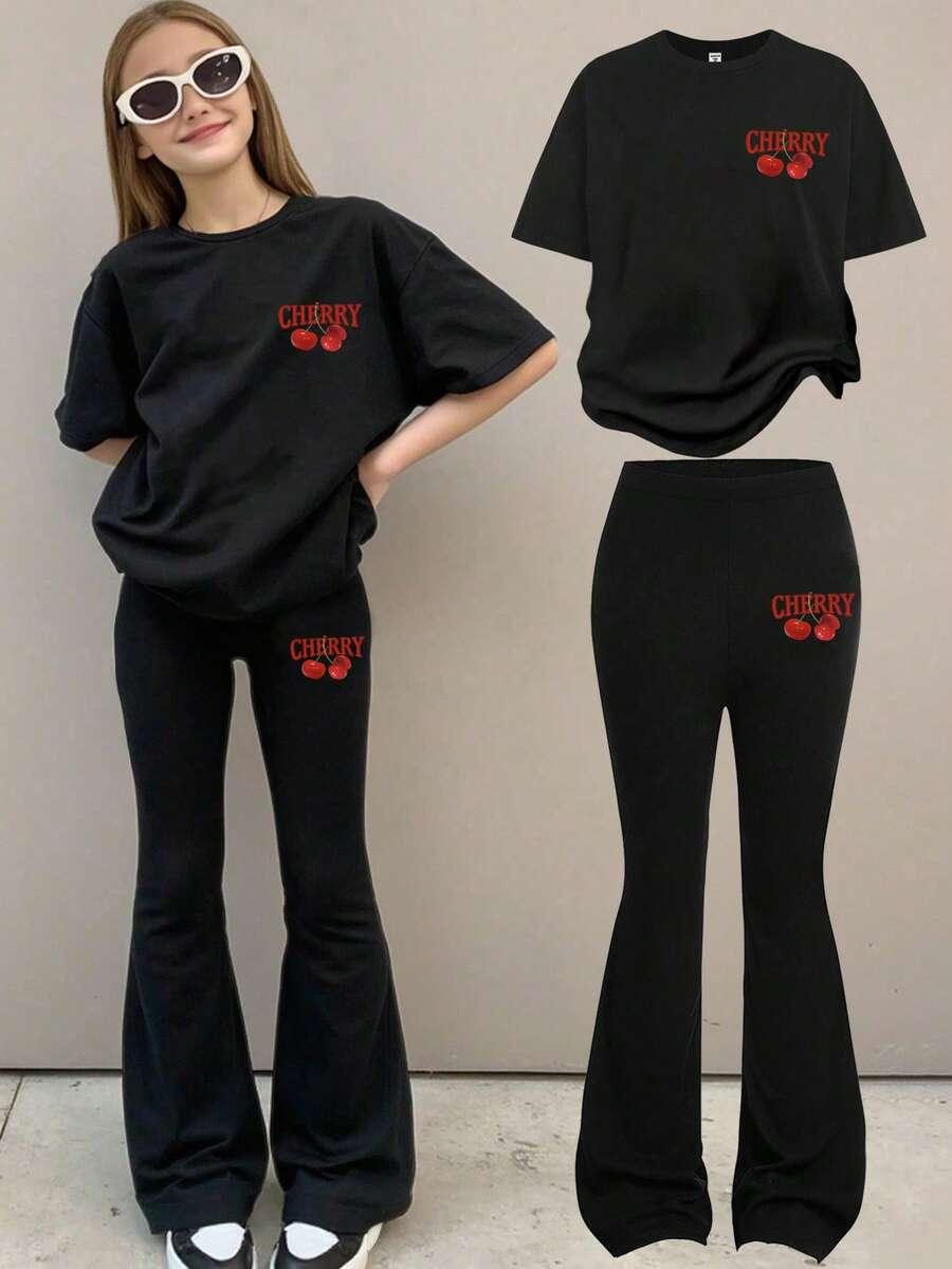 SHEIN T-SHIRT SPODNIE KOMPLET S06__166/170