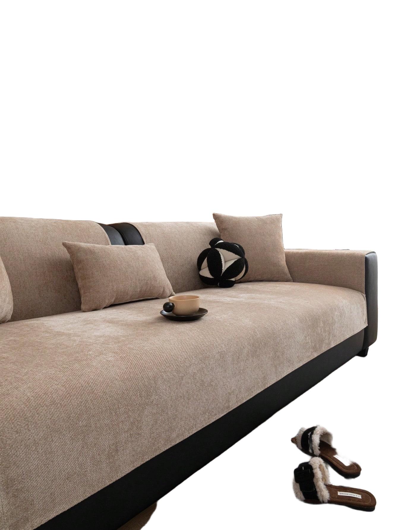 SHEIN BEŻOWY POKROWIEC NA SOFĘ S07__70X70