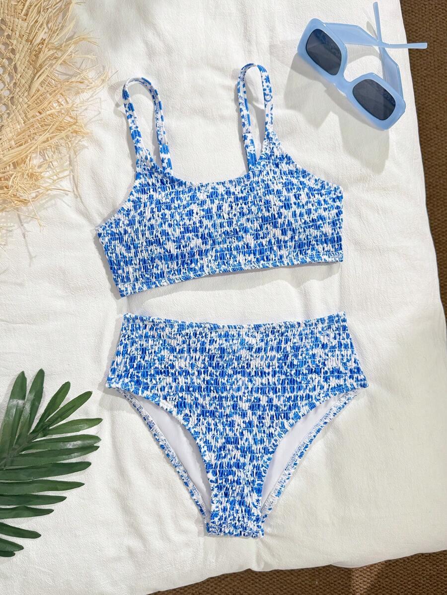 SHEIN DWUCZĘŚCIOWY STRÓJ KĄPIELOWY WZÓR S09__166-170