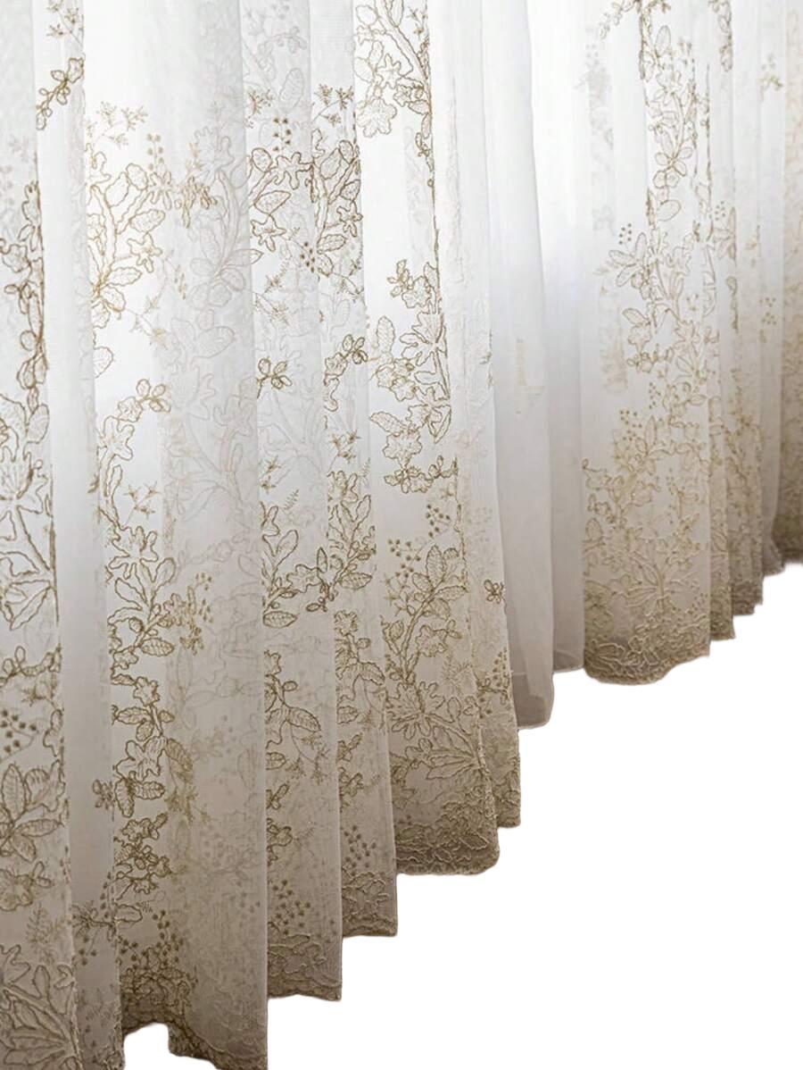 SHEIN BIAŁA FIRANKA HAFT S07__132X241CM