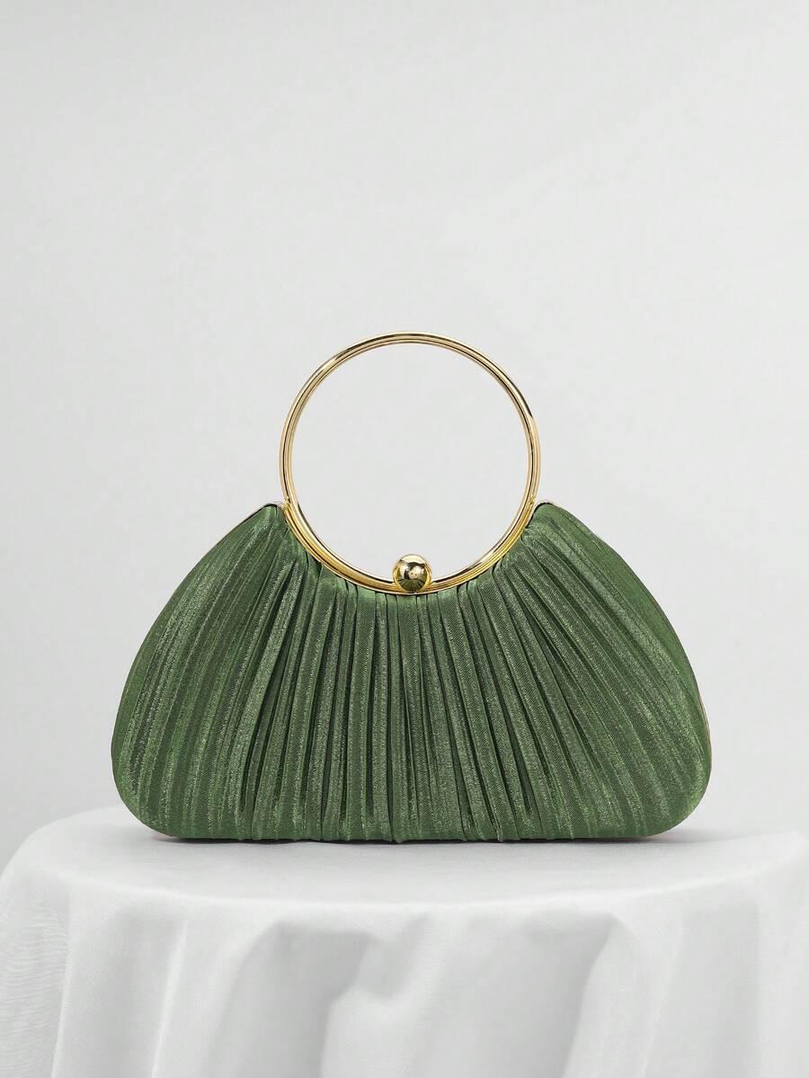 SHEIN ZIELONA TOREBKA ZDOBIENIE S07__22,5X12,5