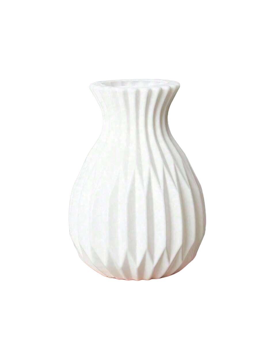 SHEIN BIAŁY WAZON DEKORACYJNY S07__12X16,5CM