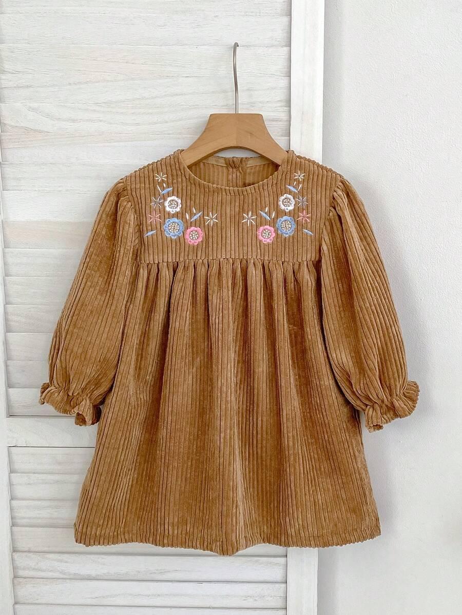 SHEIN BRĄZOWA SUKIENKA KWIATY S06__98-104