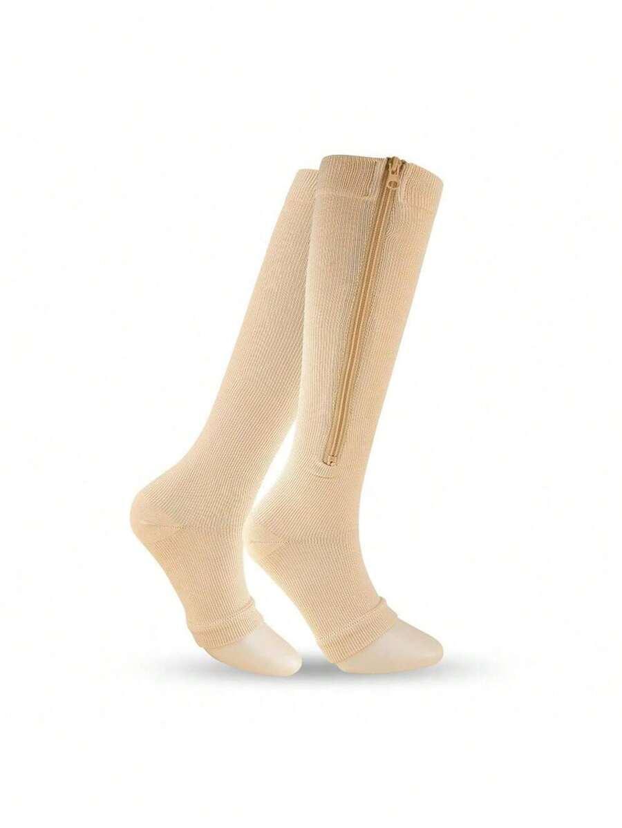 SHEIN BEŻOWE SKARPETKI ZAMEK S07__S/M