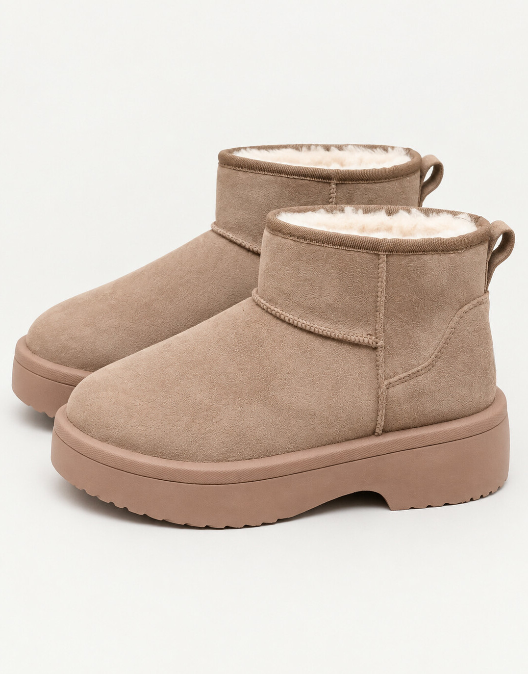 SHEIN BEŻOWE ŚNIEGOWCE PLATFORMA OCIEPLENIE W01__38