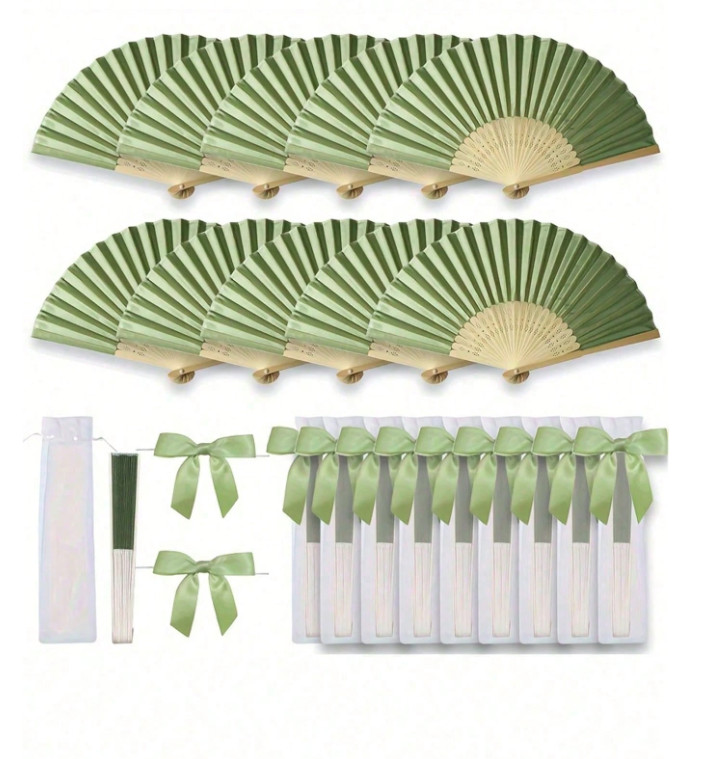 SHEIN ZIELONY WACHLARZ PODZIĘKOWANIE 9-PACK S07