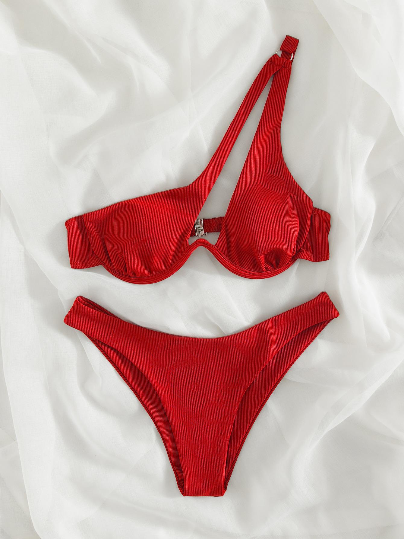SHEIN DWUCZĘŚCIOWY STRÓJ KĄPIELOWY S09__L