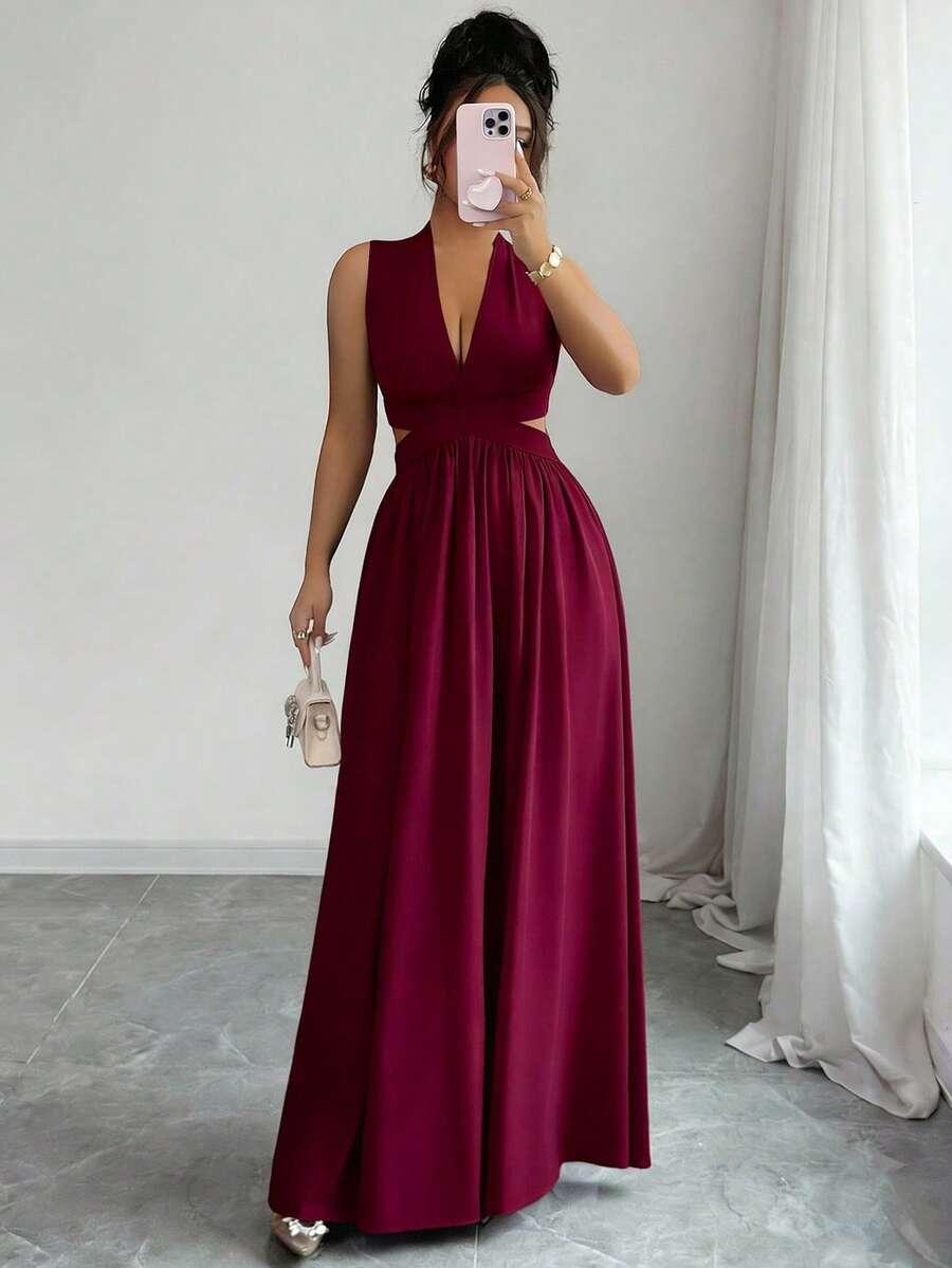 SHEIN BORDOWA MAXI SUKIENKA S06__XL