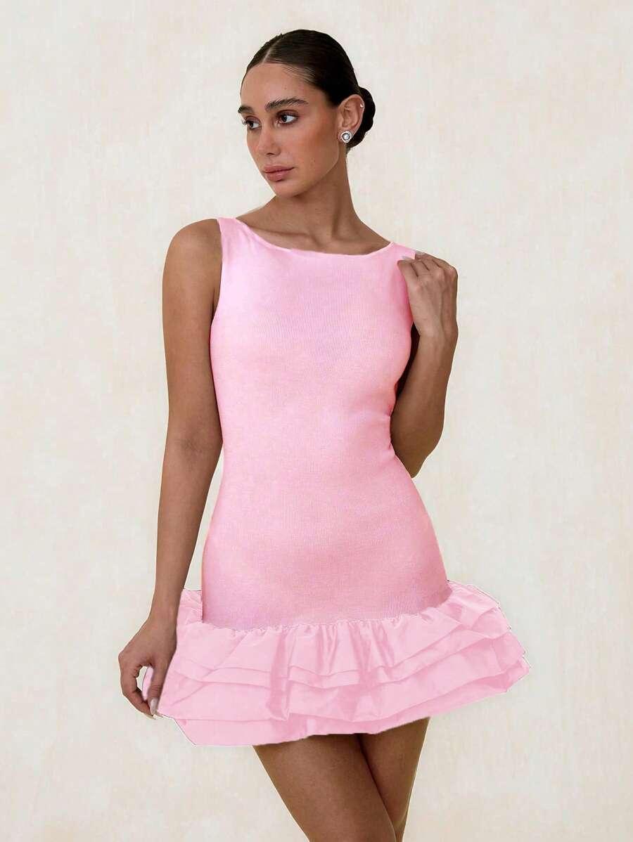 GLAMINE RÓŻOWA MINI SUKIENKA S06__S