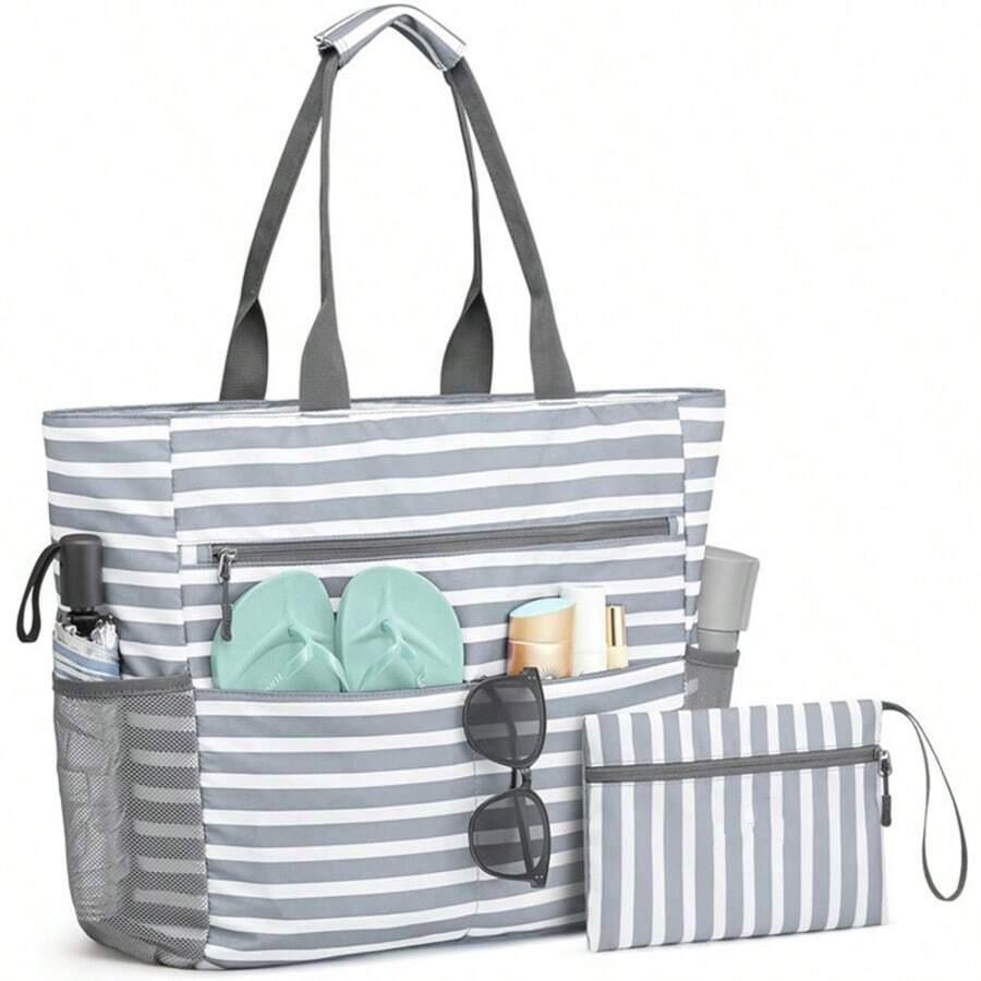 SHEIN TORBA PLAŻOWA KOSMETYCZKA ZESTAW S07__17X39X41CM