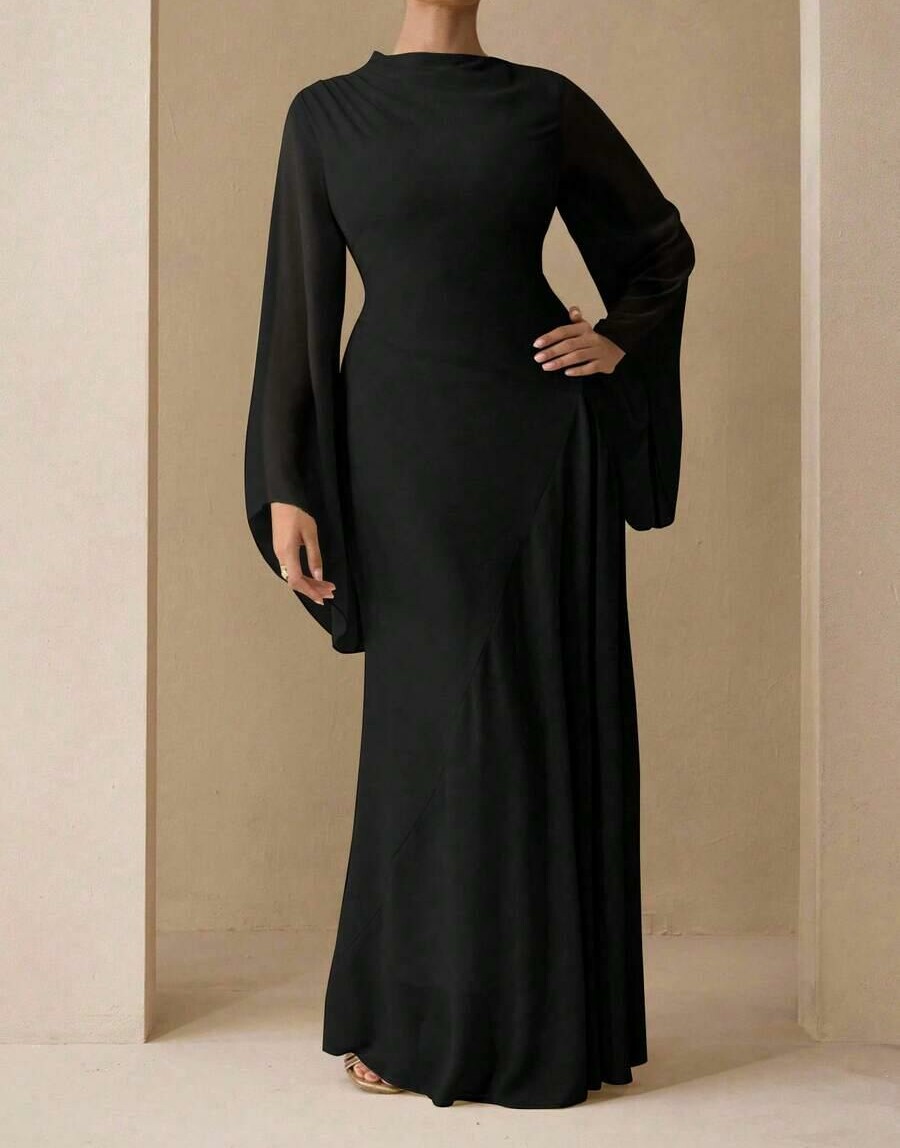 MODELYN CZARNA MAXI SUKIENKA S06__XXL