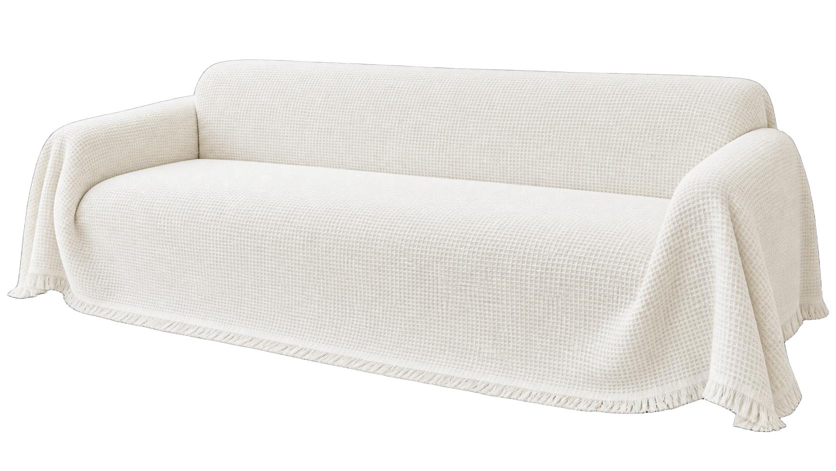 SHEIN BIAŁA NARZUTA NA KANAPĘ S07__180X230CM