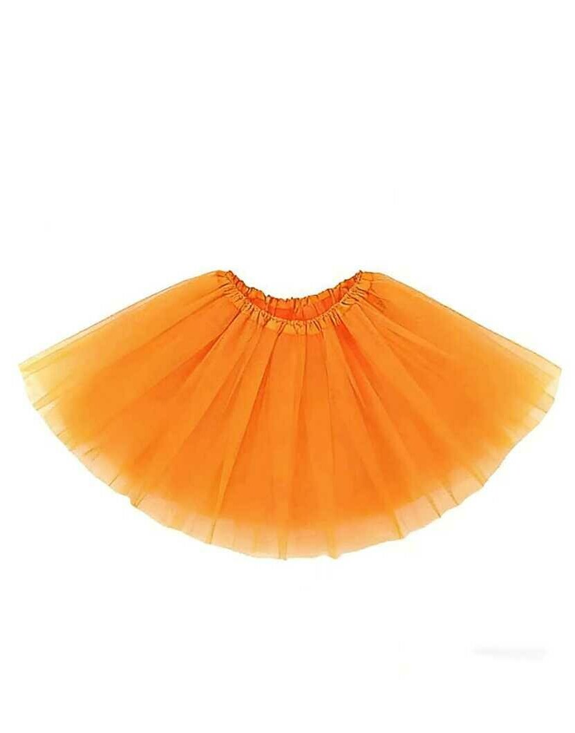 SHEIN POMARAŃCZOWA TIULOWA SPÓDNICA S07__OS
