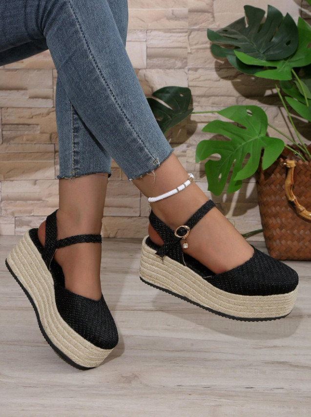 SHEIN CZARNE CZÓŁENKA PLATFORMA S06__37,5